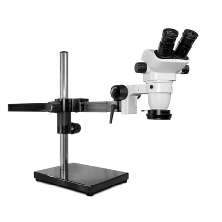 SSZ Stereo Zoom Microscope With Low-Profile LED Light On Gliding Stand